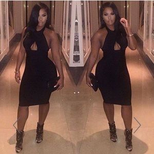 ✨Hot Miami Styles Midi Halter Bandage Dress